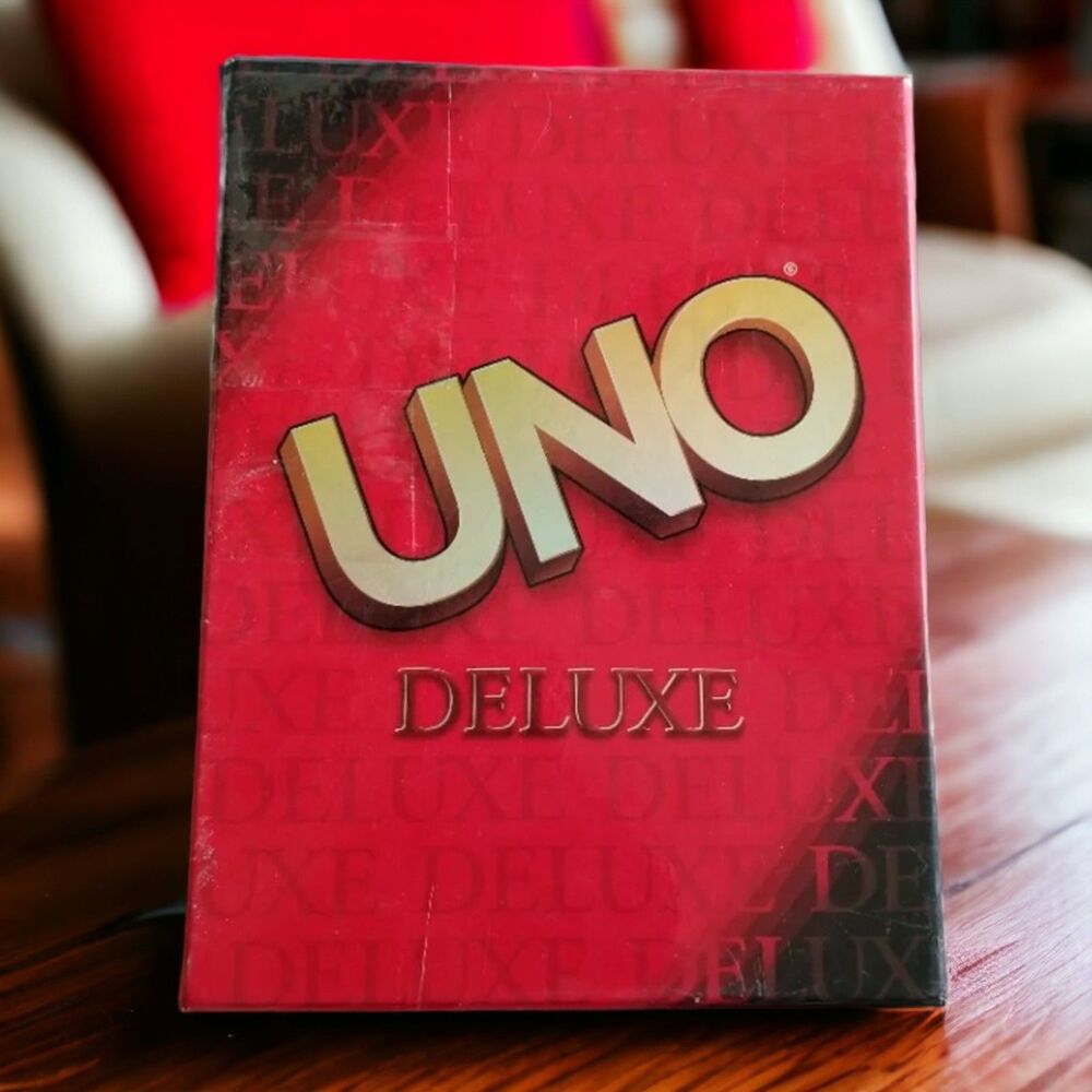 Uno Deluxe Family Card Game Mattel 2001 Used Ok Condition